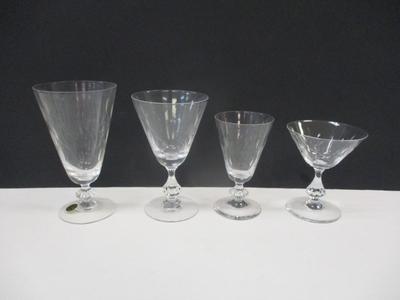 33 - Vintage Etched Wine Glasses