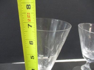 33 - Vintage Etched Wine Glasses