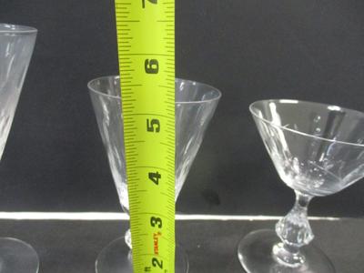 33 - Vintage Etched Wine Glasses