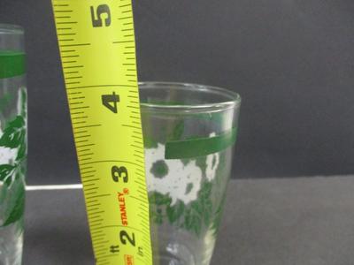 Anchor Hocking Vintage Beverage Glasses White Flowers