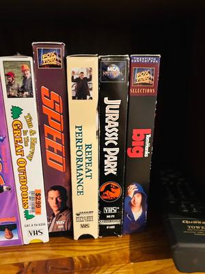 QUASER 4 HEAD VCR AND A GREAT ASSORTMENT OF VHS MOVIES