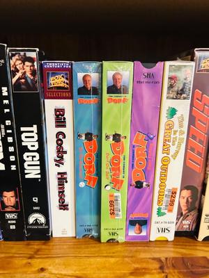 QUASER 4 HEAD VCR AND A GREAT ASSORTMENT OF VHS MOVIES