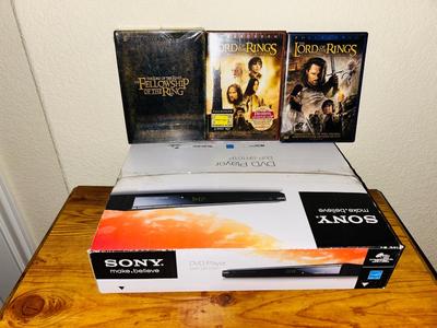 SONY DVD PLAYER AND THE LORD OF THE RINGS DVD’S