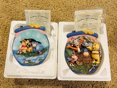"WINNIE THE POOH HONEY POT ADVENTURES” SCULPTURAL PLATES FROM THE BRADFORD EXCHANGE