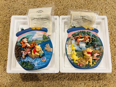 WINNIE THE POOH HONEY POT ADVENTURES SCULPTURAL PLATES FROM THE BRADFORD EXCHANGE