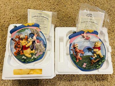 WINNIE THE POOH HONEY POT ADVENTURES SCULPTURAL PLATES FROM THE BRADFORD EXCHANGE