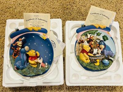 WINNIE THE POOH HONEY POT ADVENTURES SCULPTURAL PLATES FROM THE BRADFORD EXCHANGE