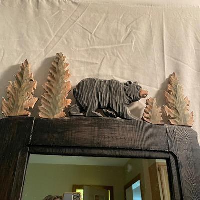 Decorative Mirror w/ Carved Bear & Door Mat (GB2-RG)
