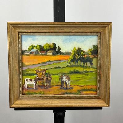 Sale Photo Thumbnail #335: Art measures 8" x 10" 
Framed 12.5 x 10.5 
Signed on back
