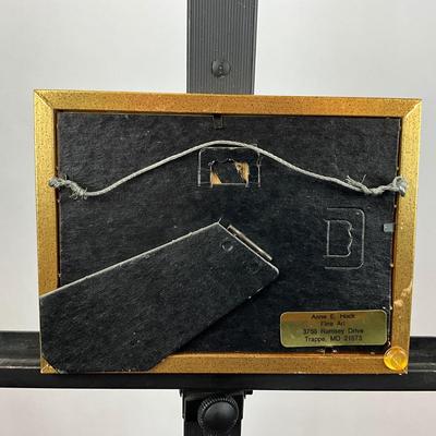 Sale Photo Thumbnail #343: Art measures 7" x 5" 
Frame is 8" x 6" 
No signature 
Ann Hock Art Sticker on Back