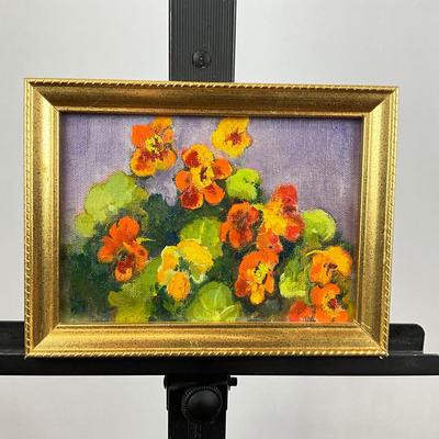 Sale Photo Thumbnail #342: Art measures 7" x 5" 
Frame is 8" x 6" 
No signature 
Ann Hock Art Sticker on Back