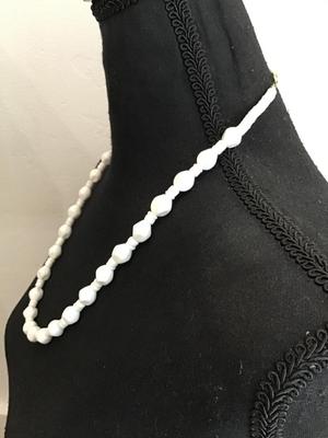Vintage white beaded necklace