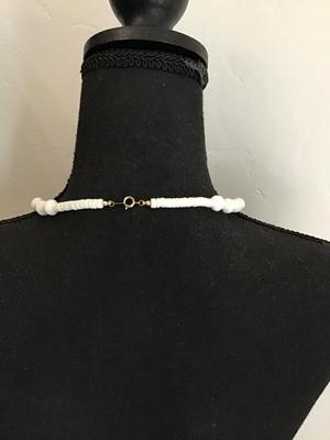 Vintage white beaded necklace