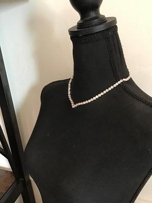 Vintage Avon rhinestone V necklace
