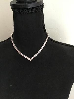 Vintage Avon rhinestone V necklace