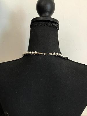 Vintage, white and black necklace
