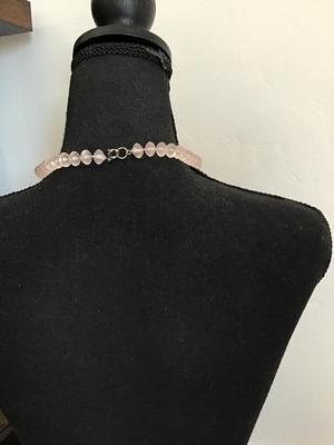 Light, pink, vintage, pearl necklace