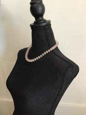 Light, pink, vintage, pearl necklace