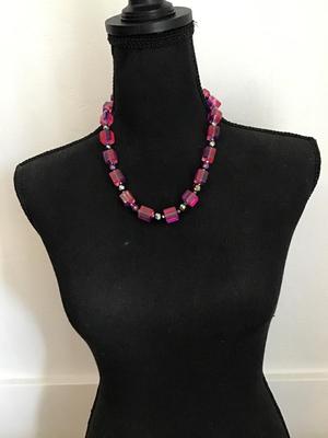 Beautiful pink vintage necklace