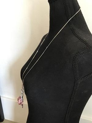 Very beautiful ballerina Silvertone necklace