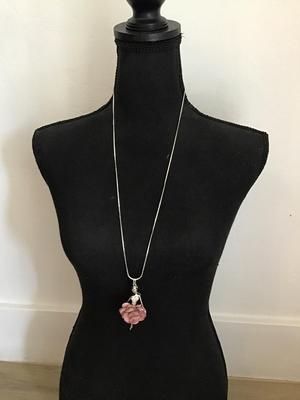 Very beautiful ballerina Silvertone necklace