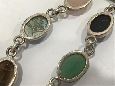 925 Scarab Stone Bracelet