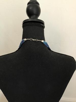 Blue beaded statement, necklace