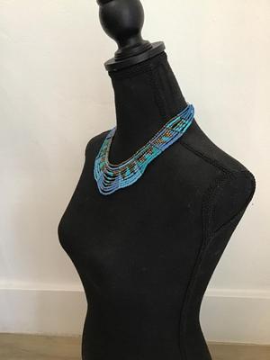 Vintage multicolor statement necklace