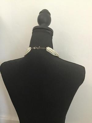Vintage pearl floral necklace