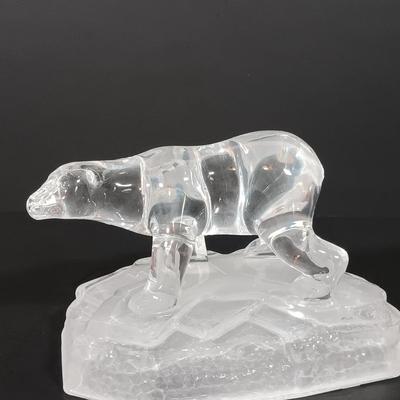 LOT 2: Set of (4) Cristal d'Arques and Hometrends Crystal Sculptures- Eagle, Bears & Dolphin