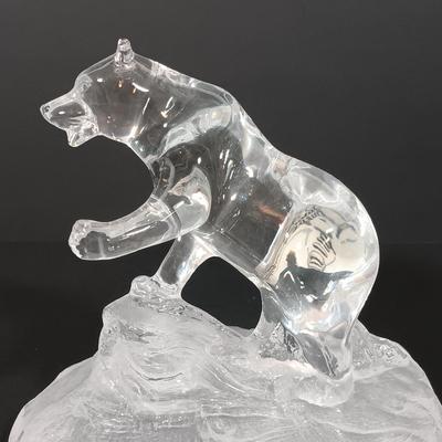 LOT 2: Set of (4) Cristal d'Arques and Hometrends Crystal Sculptures- Eagle, Bears & Dolphin