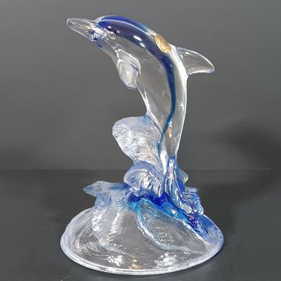LOT 2: Set of (4) Cristal d'Arques and Hometrends Crystal Sculptures- Eagle, Bears & Dolphin
