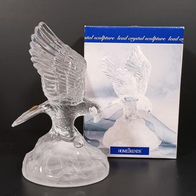 LOT 3: Set of (4) Cristal d'Arques and Hometrends Crystal Sculptures- Fox, Eagles & Wolf