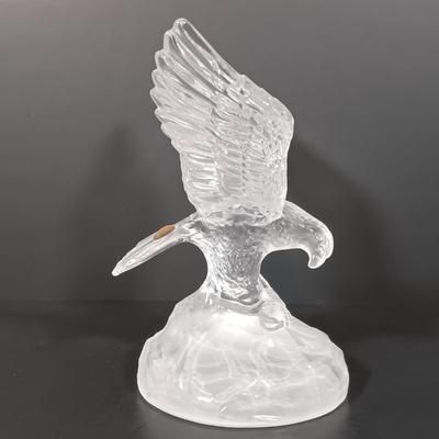 LOT 3: Set of (4) Cristal d'Arques and Hometrends Crystal Sculptures- Fox, Eagles & Wolf