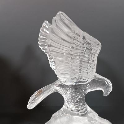LOT 3: Set of (4) Cristal d'Arques and Hometrends Crystal Sculptures- Fox, Eagles & Wolf