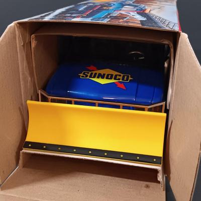LOT 24: Miniature Hess Trucks, Texaco Havoline Racing Die-cast 1994 Bank, Mobil Collectible Toy Truck & More