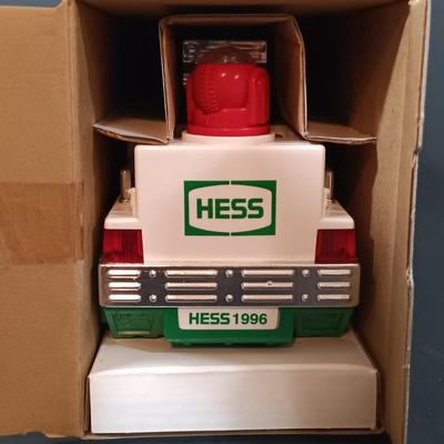LOT 24: Miniature Hess Trucks, Texaco Havoline Racing Die-cast 1994 Bank, Mobil Collectible Toy Truck & More