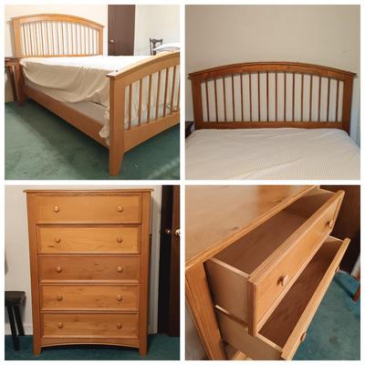 LOT 138: Contemporary Style Dresser and Queen Size Bedframe