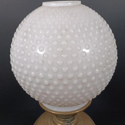 LOT 146: Gone with the Wind Style Electrified Oil Lamps with Milk Glass Shades