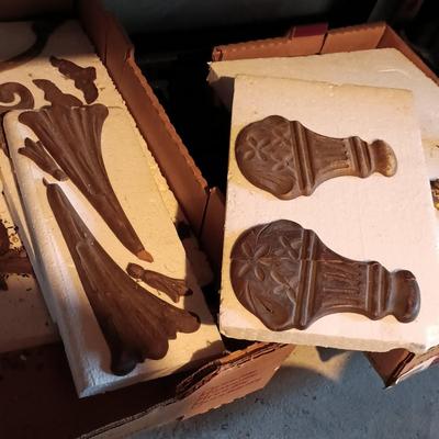 LOT 190: Antique Hardware - Metal Door Handles, Wood Furniture Accents & More
