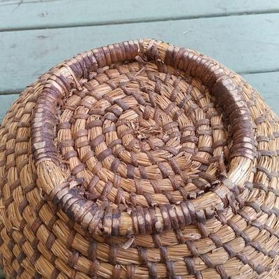 LOT 191: Collection of (5) Hand Woven Natural Fiber Baskets