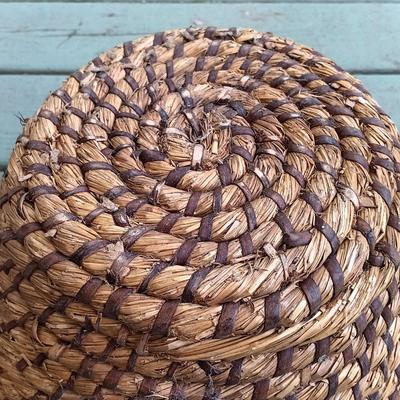 LOT 191: Collection of (5) Hand Woven Natural Fiber Baskets