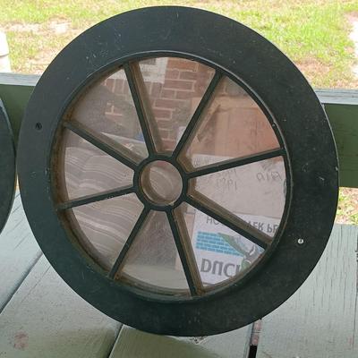 LOT 194: Vintage McPhilben Metal Fixtures with Mirrored Glass Inserts