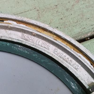 LOT 194: Vintage McPhilben Metal Fixtures with Mirrored Glass Inserts