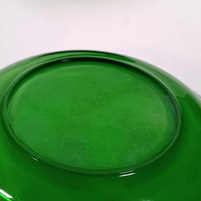 LOT 206: Forest Green Depression Glass Dishware