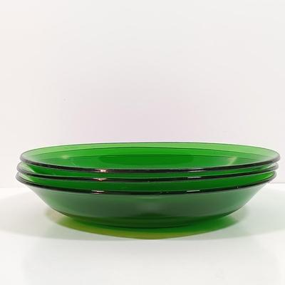 LOT 206: Forest Green Depression Glass Dishware