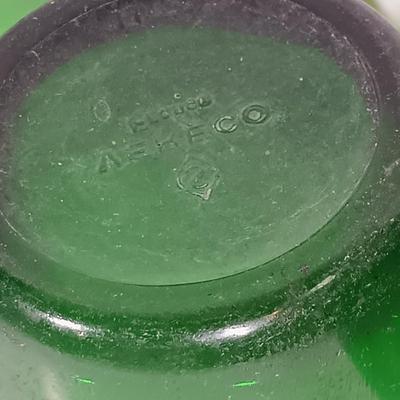 LOT 206: Forest Green Depression Glass Dishware