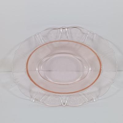 LOT 208: Pink Depression Glass Dishes - Bubble Bowl, Oyster and Pearl Bowl, Pitcher & More