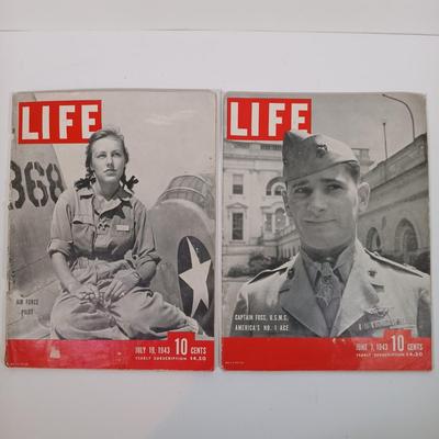 LOT 211: Set of (14) Vintage Life Magazines - June 1943 to December 1963