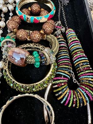 Costume Jewelry Lot I - Multicolor Crystal & Enamel